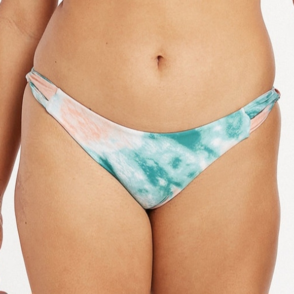 🪸VOLCOM BLURRED LINES HIPSTER BIKINI BOTTOM SIZE S - Picture 1 of 7